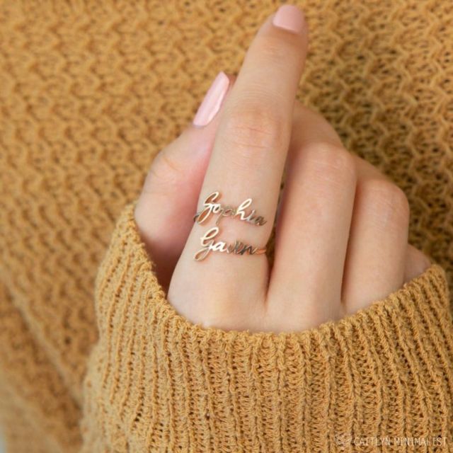Double Name Ring