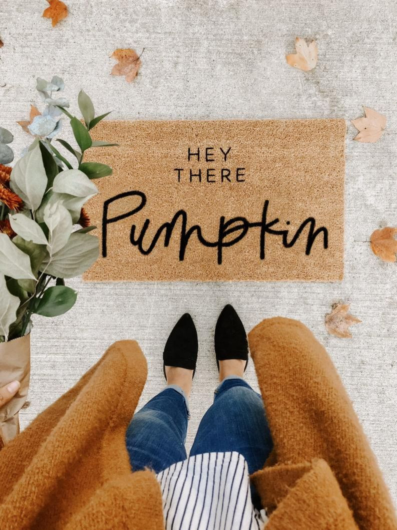 HE ORIGINAL hey there pumpkin | fall décor | welcome mat