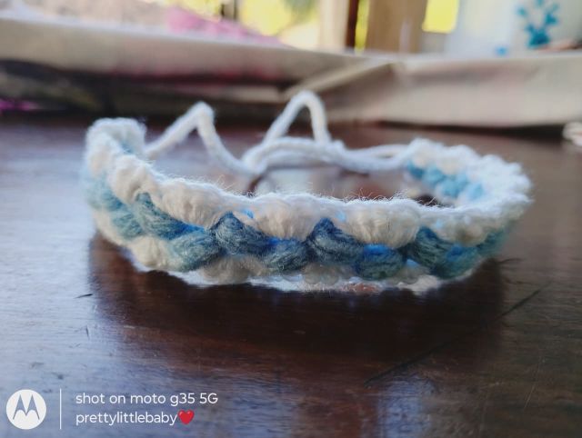Frost Wave Handmade Crochet Bracelet