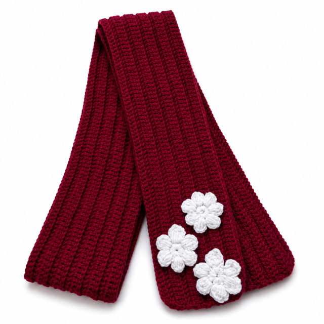 Blossom Charm Handmade Crochet Scarf